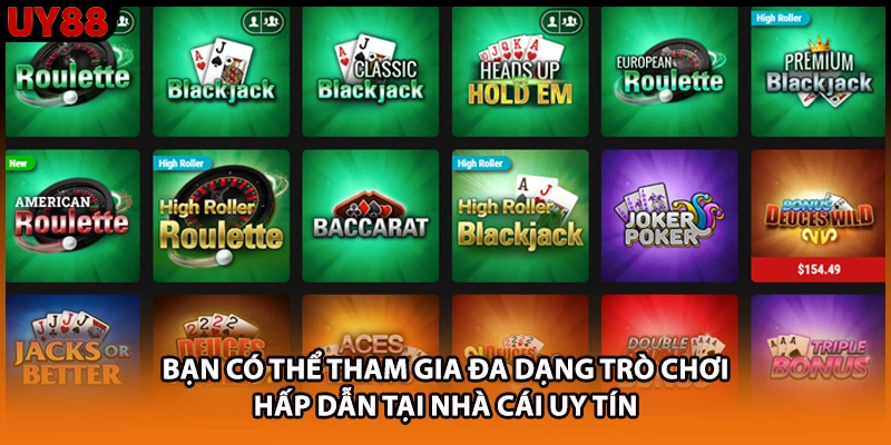 Bạn có thể tham gia đa dạng trò chơi hấp dẫn tại nhà cái uy tín Bạn có thể tham gia đa dạng trò chơi hấp dẫn tại nhà cái uy tín