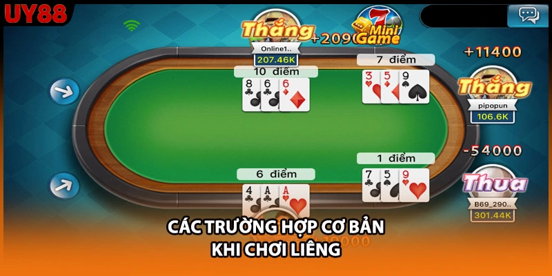 Các trường hợp cơ bản khi chơi Liêng Các trường hợp cơ bản khi chơi Liêng