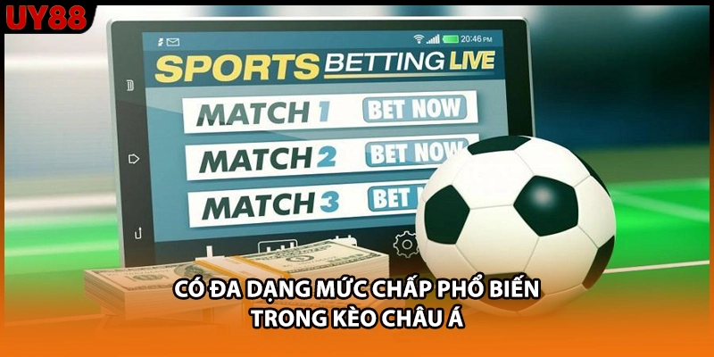 Có đa dạng mức chấp phổ biến trong kèo châu Á Có đa dạng mức chấp phổ biến trong kèo châu Á