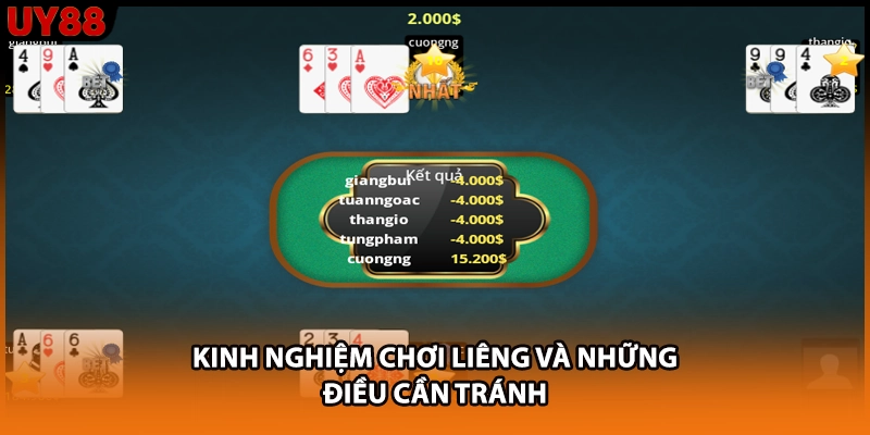 Kinh nghiệm chơi liêng và những điều cần tránh Kinh nghiệm chơi liêng và những điều cần tránh